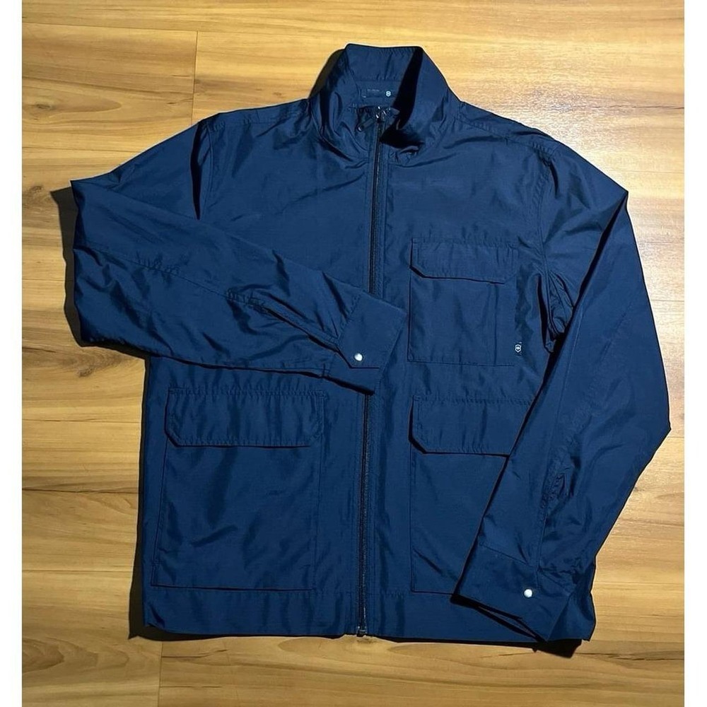 Mens Victorinox Swiss Army Lightweight Full Zip Utility Field Windbreaker Jacket